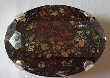 Swarovskistein oval 30x22mm Crystal  Black Patina